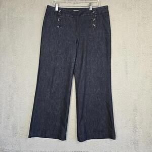 Vince Camuto Jeans  Size 12 Riviera Chic Deep Sea Side Zipper Pants